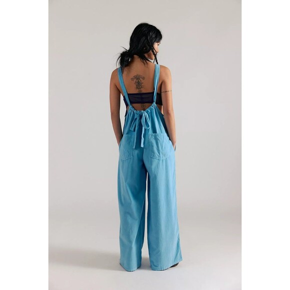 Free People We The Free Freebird Cord Jumpsuit Wide Leg Cotton Cozy XS 284595 - Picture 4 of 10